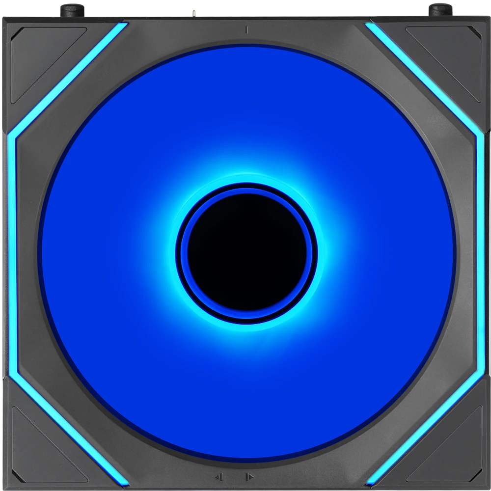A large main feature product image of Lian Li UNI FAN SL120 INF FLEX - 120mm Modular Wireless PWM Fan (Black)