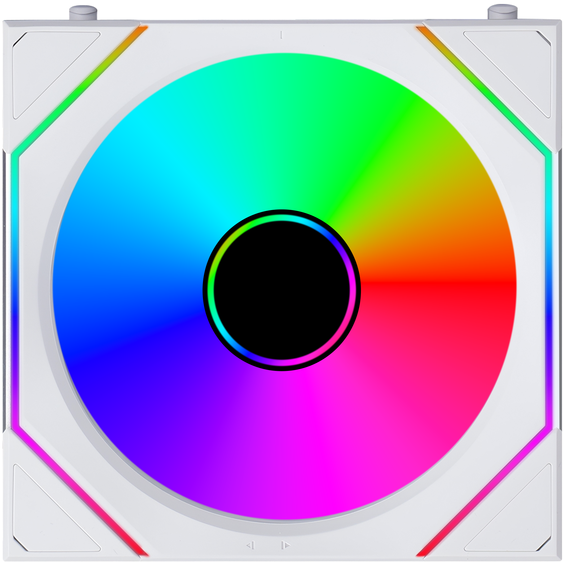 A large main feature product image of Lian Li UNI FAN SL120 INF FLEX - 120mm Modular Wireless PWM Fan (White)