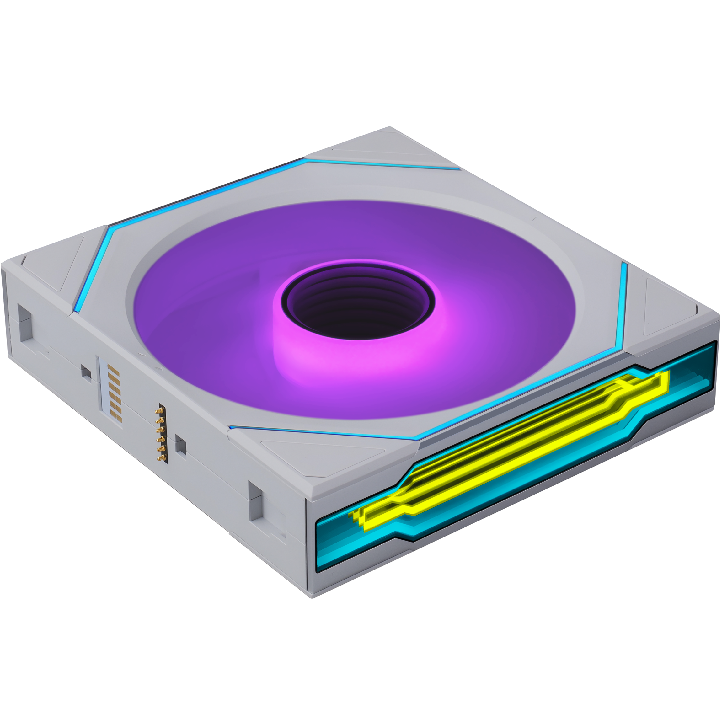 A large main feature product image of Lian Li UNI FAN SL120 INF FLEX - 120mm Modular Wireless PWM Fan (White)