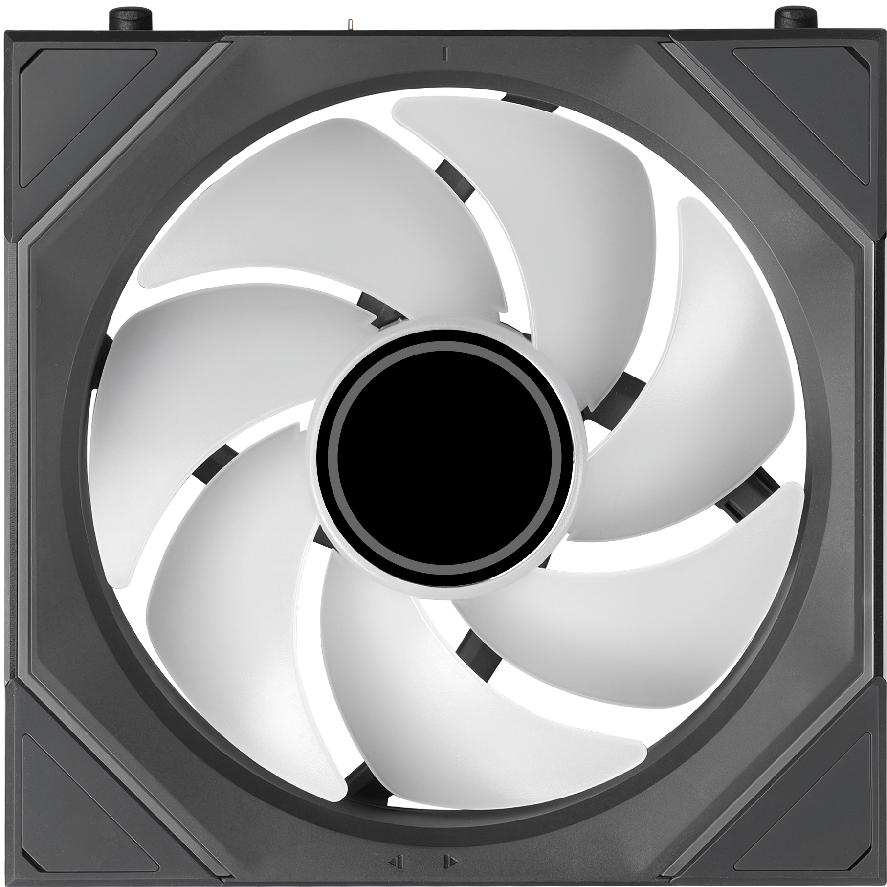 A large main feature product image of Lian Li UNI FAN SL120 INF FLEX - 120mm Modular Wireless PWM Fan 3-Pack (Black)