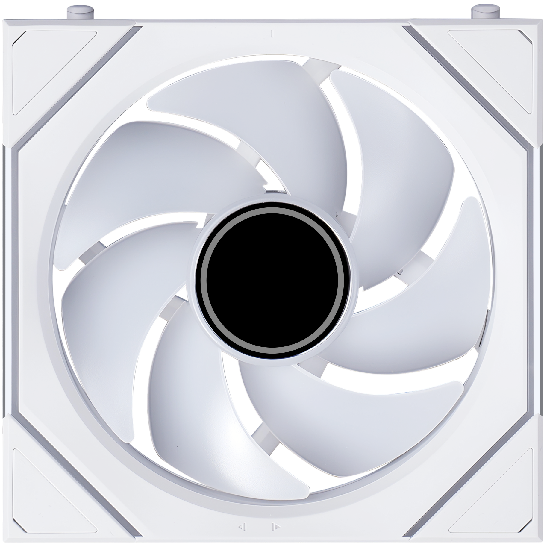 A large main feature product image of Lian Li UNI FAN SL120 INF FLEX - 120mm Modular Wireless PWM Fan 3-Pack (White)