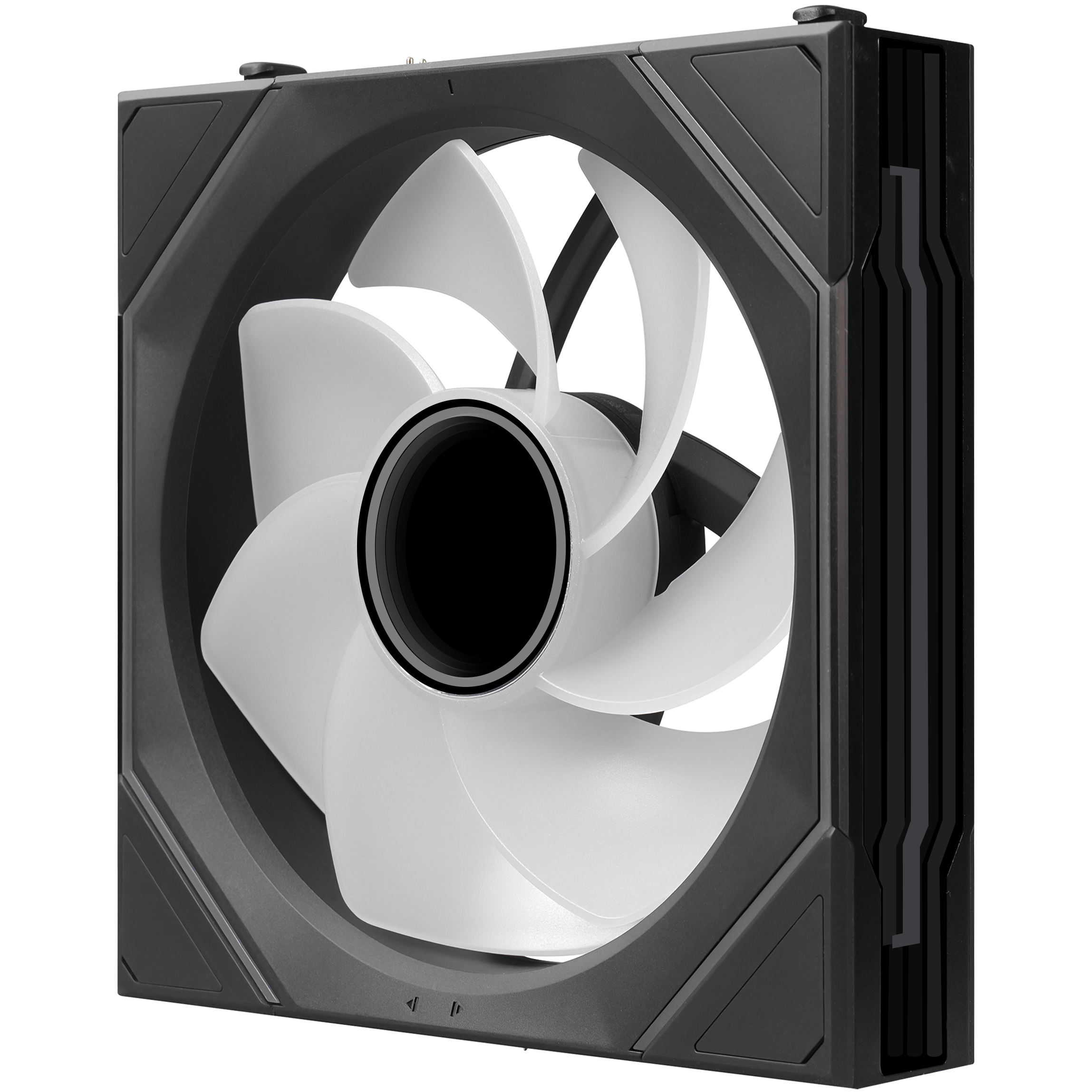 A large main feature product image of Lian Li UNI FAN SL120 INF FLEX - 120mm Modular Wireless PWM Reverse Blade Fan (Black)