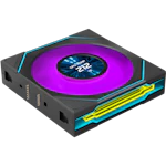 A small tile product image of Lian Li UNI FAN SL120 INF LCD FLEX - 120mm Modular Wireless PWM Fan (Black)