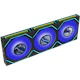 A small tile product image of Lian Li UNI FAN SL120 INF LCD FLEX - 120mm Modular Wireless PWM Fan 3-Pack (Black)