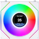 A small tile product image of Lian Li UNI FAN SL120 INF LCD FLEX - 120mm Modular Wireless PWM Fan 3-Pack (White)