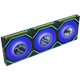 A small tile product image of Lian Li UNI FAN SL120 INF LCD FLEX - 120mm Modular Wireless PWM Reverse Blade Fan 3-Pack (Black)