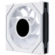 A small tile product image of Lian Li UNI FAN SL120 INF LCD FLEX - 120mm Modular Wireless PWM Reverse Blade Fan 3-Pack (White)