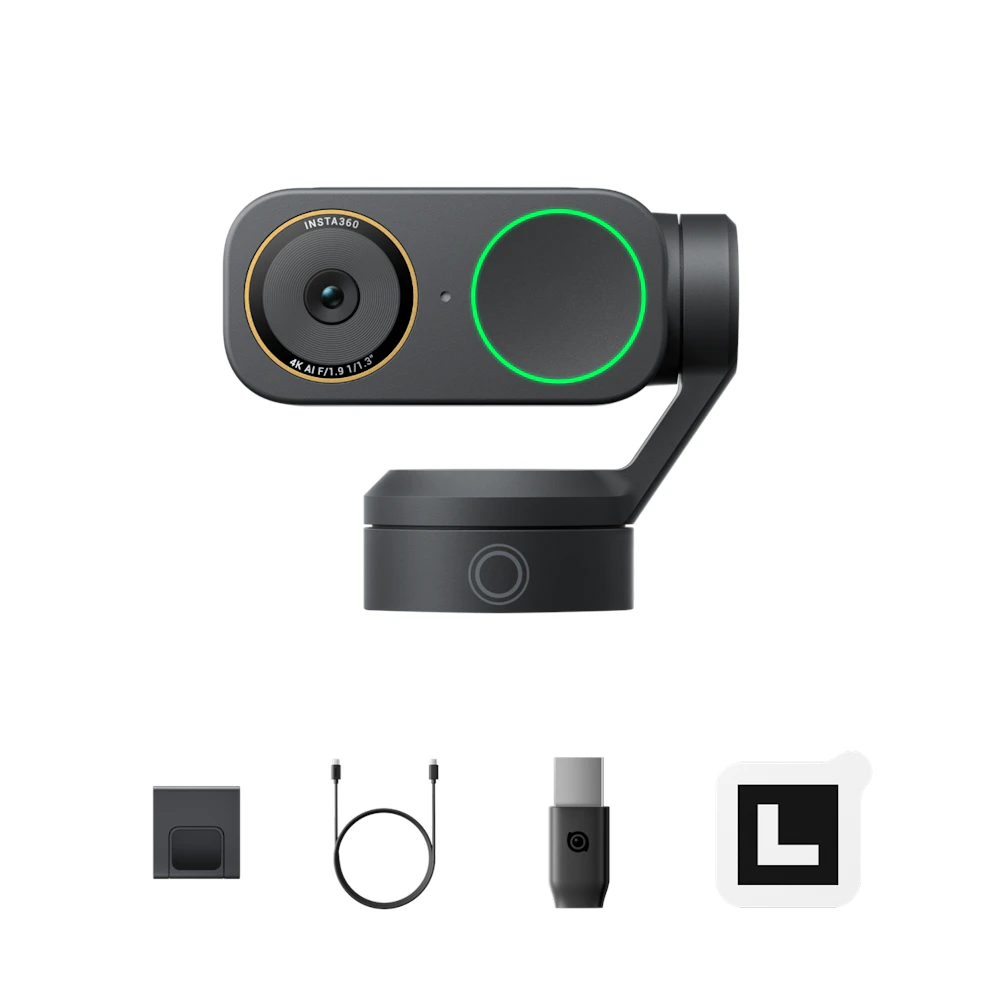 A large main feature product image of Insta360 Link 2 Pro 4K AI Gimbal Webcam