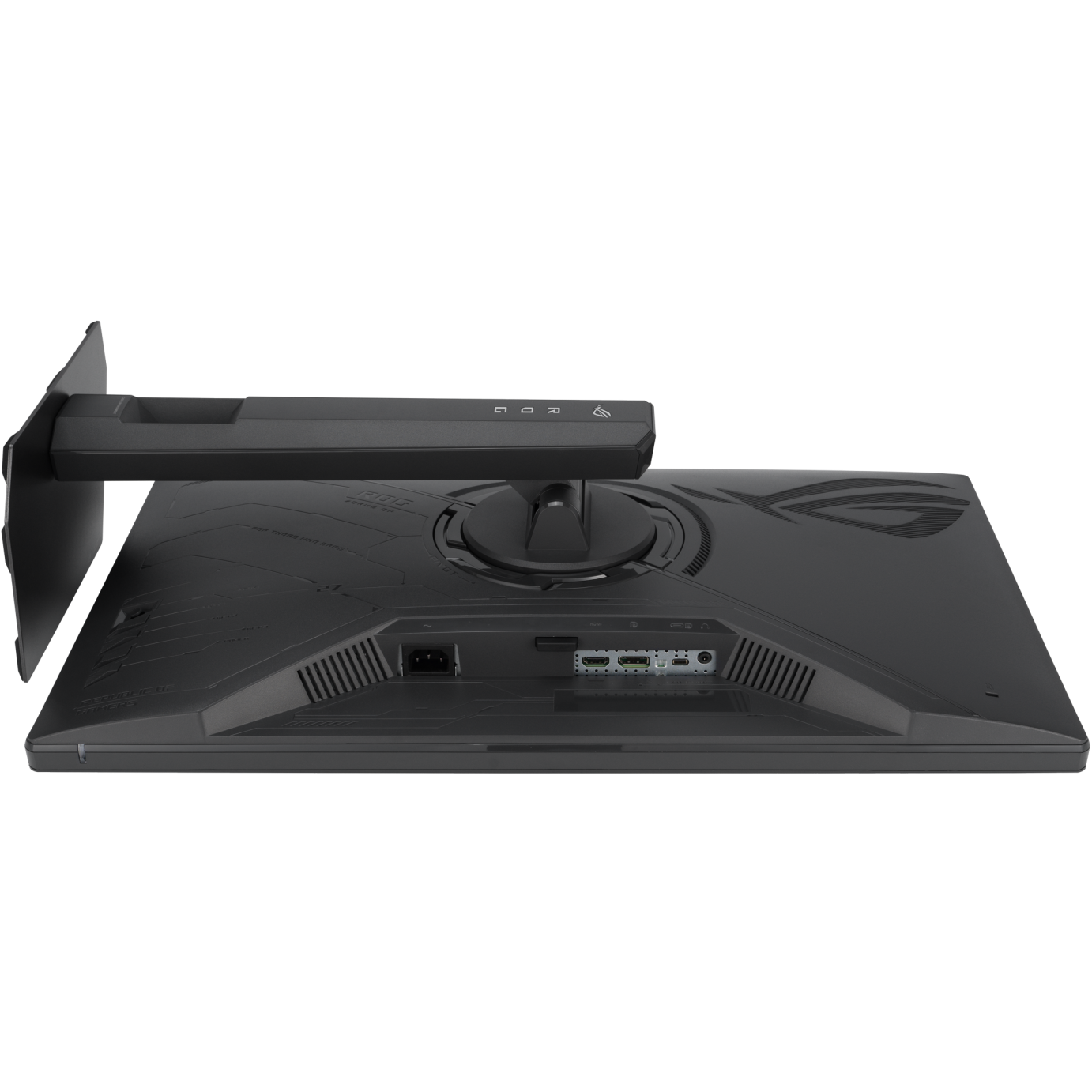A large main feature product image of EX-DEMO ASUS ROG Strix XG27ACMES - 27" 1440p 255Hz 0.3ms Fast-IPS Gaming Monitor - Black
