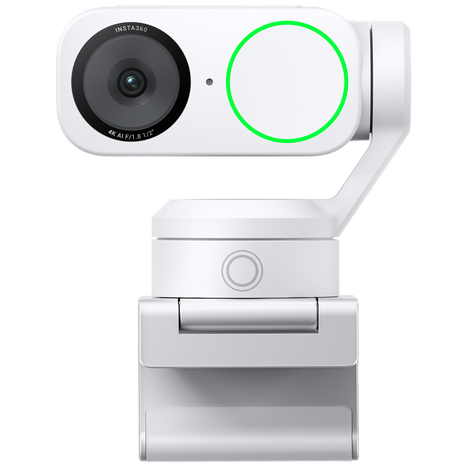 A large main feature product image of Insta360 Link 2 4K AI Gimbal Webcam - Arctic White