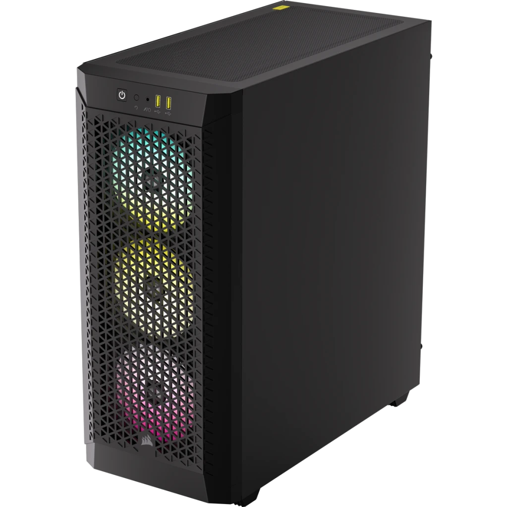 A large main feature product image of EX-DEMO Corsair 480T RGB Airflow - Mid Tower Case (Black)
