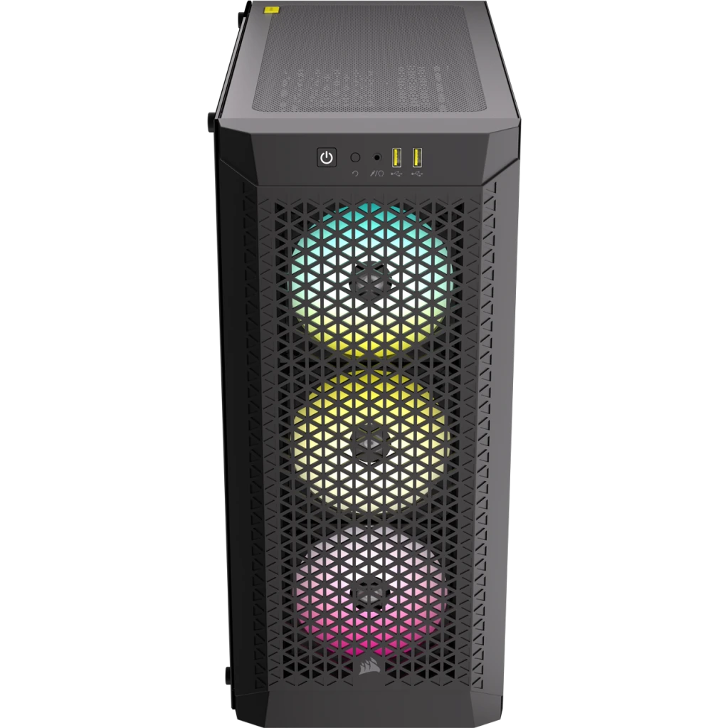 A large main feature product image of EX-DEMO Corsair 480T RGB Airflow - Mid Tower Case (Black)