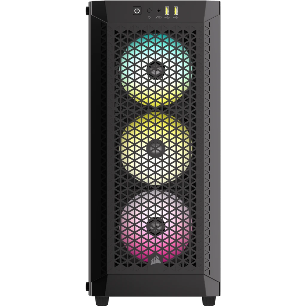 A large main feature product image of EX-DEMO Corsair 480T RGB Airflow - Mid Tower Case (Black)