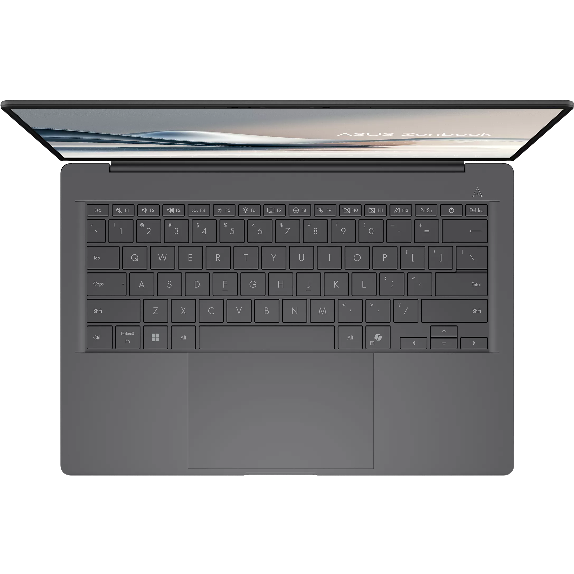 A large main feature product image of ASUS Zenbook A14 (UX3407) - 14" OLED, Snapdragon X2 Elite, 32GB/1TB - Win 11 AI Notebook