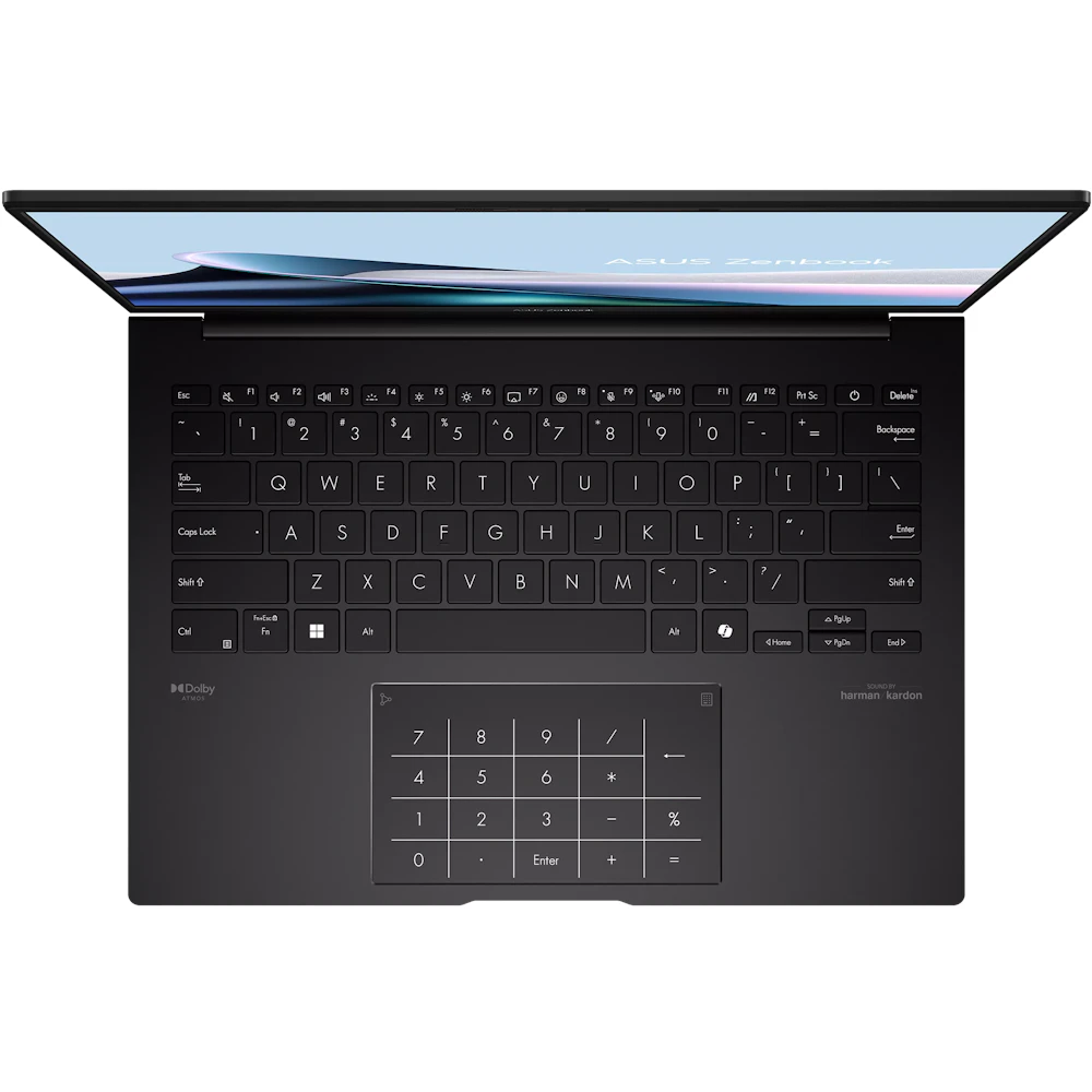A large main feature product image of EX-DEMO ASUS Zenbook 14 (UM3406) - 14" OLED, Ryzen AI 5 430, 16GB/512GB - Win 11 Copilot Notebook