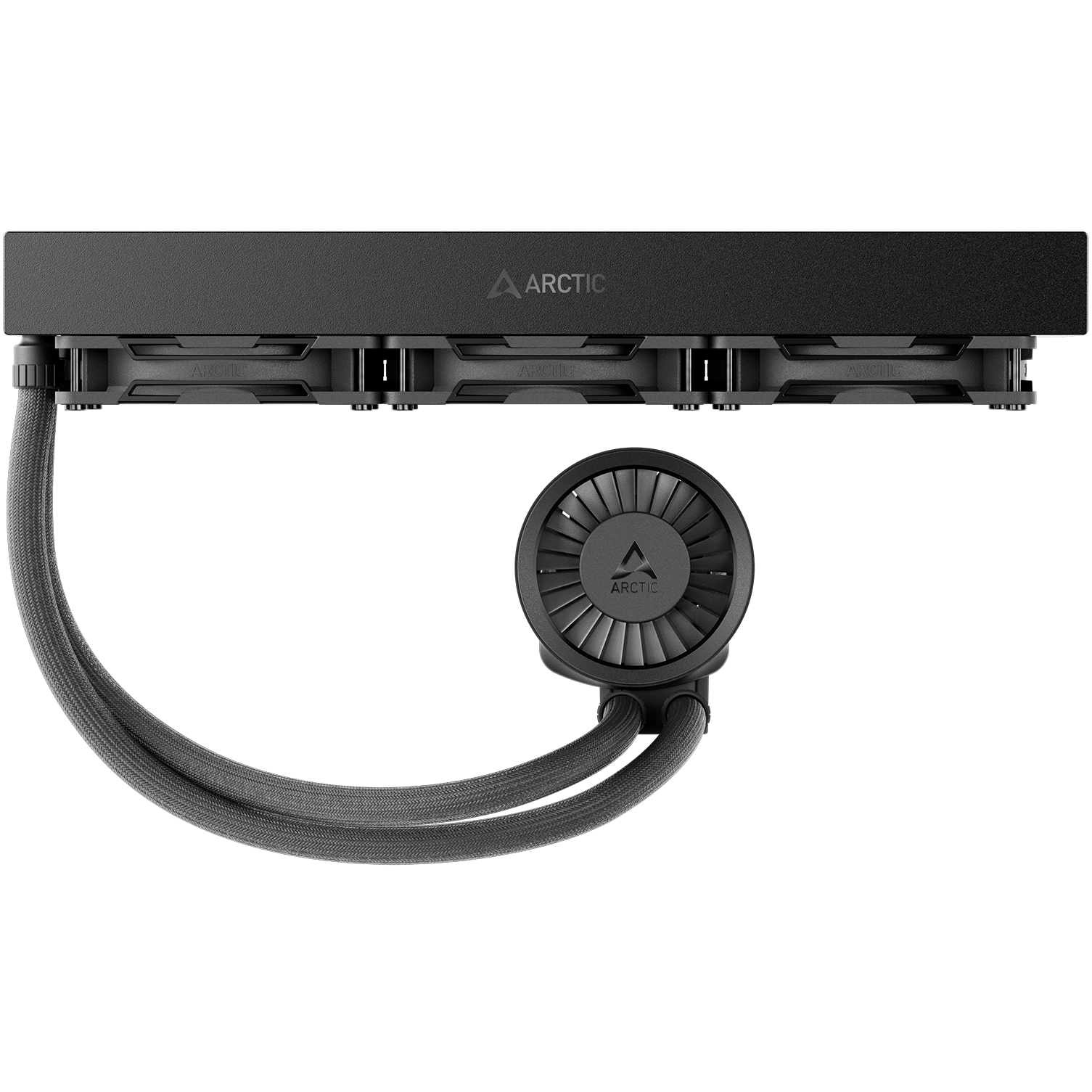 A large main feature product image of EX-DEMO ARCTIC Liquid Freezer III Pro 360mm AIO Liquid CPU Cooler (Black)