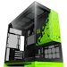 A product image of Geometric Future Model 3 - Micro Tower Glass Case (Black/Green)