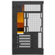 A small tile product image of Geometric Future Model 3 - Micro Tower Glass Case (Black/Yellow)