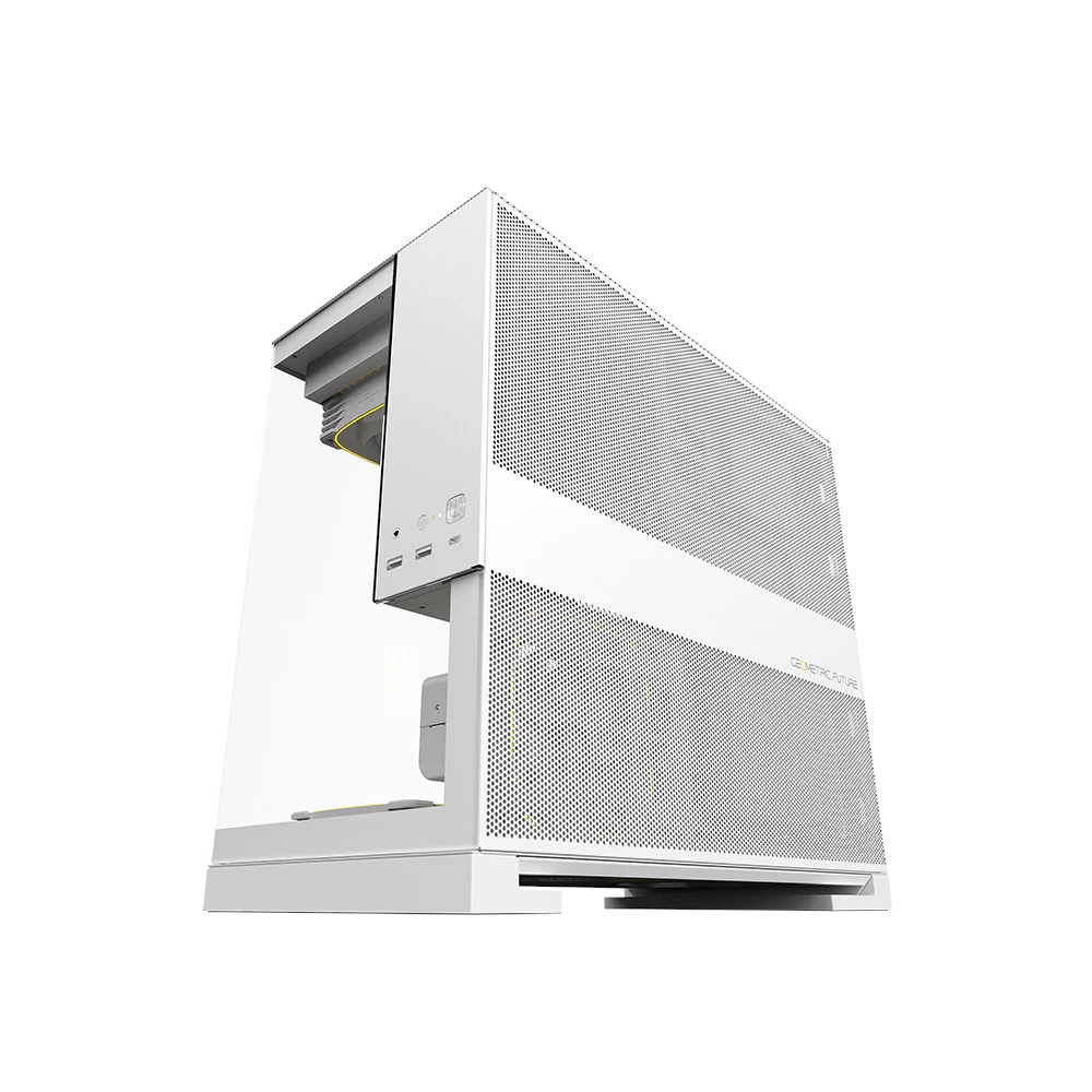 A large main feature product image of Geometric Future Model 3 - Micro Tower Glass Case (White)