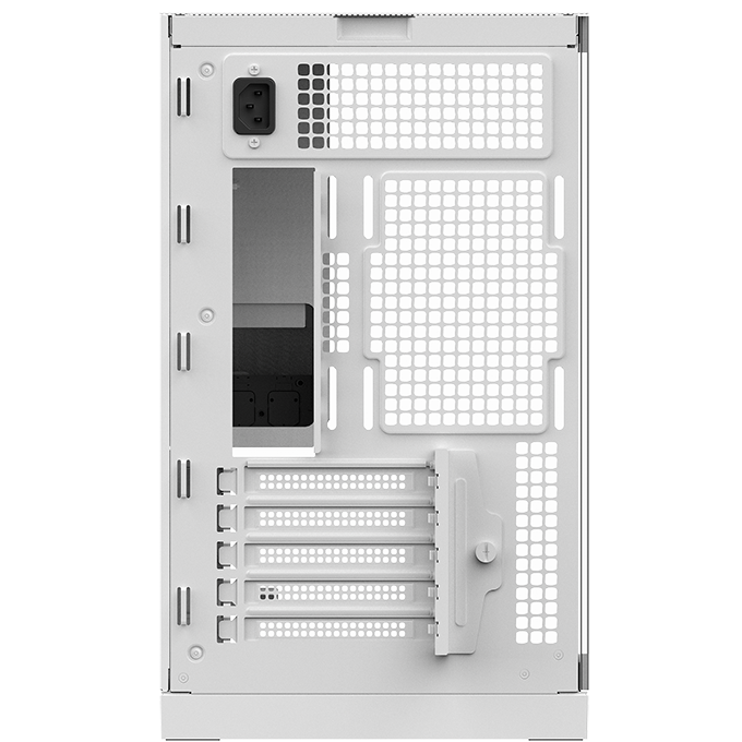 A large main feature product image of Geometric Future Model 3 - Micro Tower Glass Case (White)