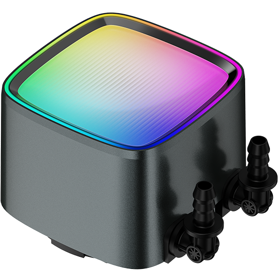 A large main feature product image of Geometric Future Eskimo Pro 360mm ARGB AIO Liquid CPU Cooler (Black)
