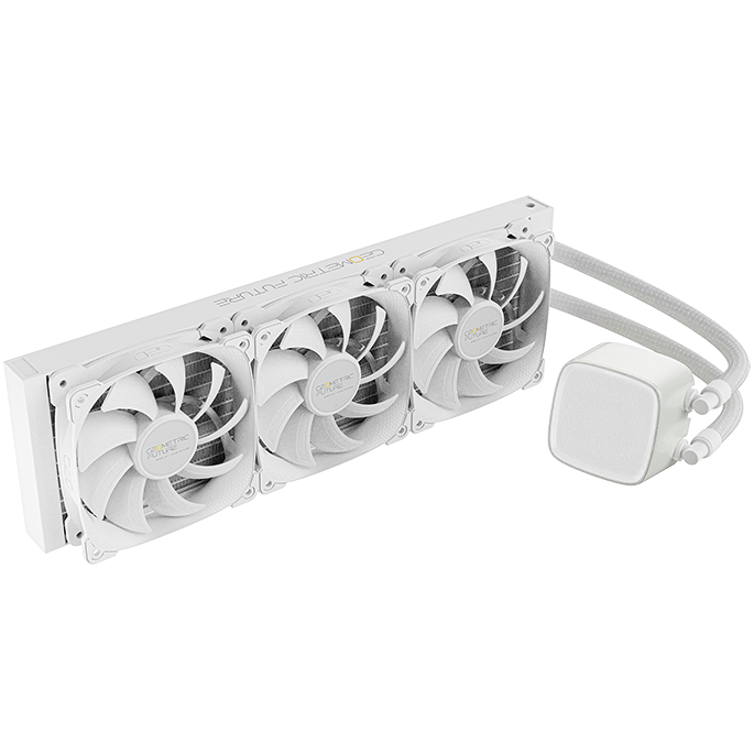 A large main feature product image of Geometric Future Eskimo Pro 360mm ARGB AIO Liquid CPU Cooler (White)