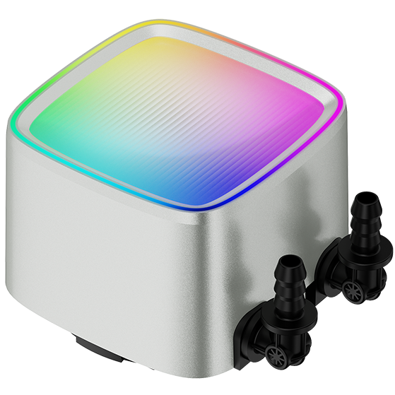 A large main feature product image of Geometric Future Eskimo Pro 360mm ARGB AIO Liquid CPU Cooler (White)
