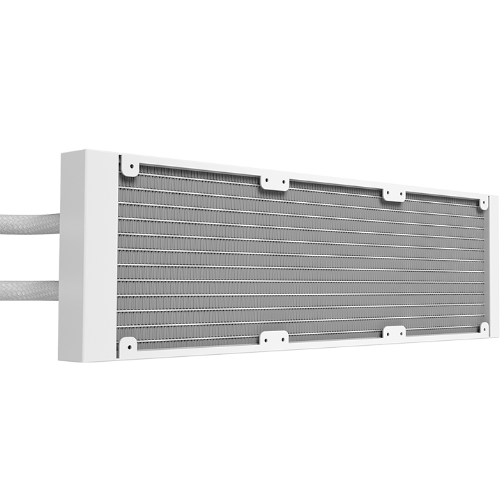A large main feature product image of Geometric Future Eskimo Pro 360mm ARGB AIO Liquid CPU Cooler (White)