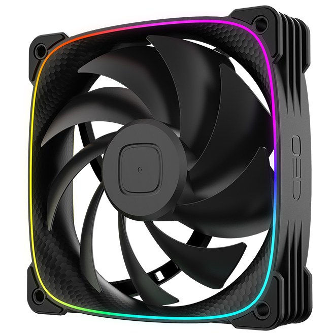 A large main feature product image of Geometric Future Squama 3003 - 120x30mm ARGB Performance PWM Fan (Black)