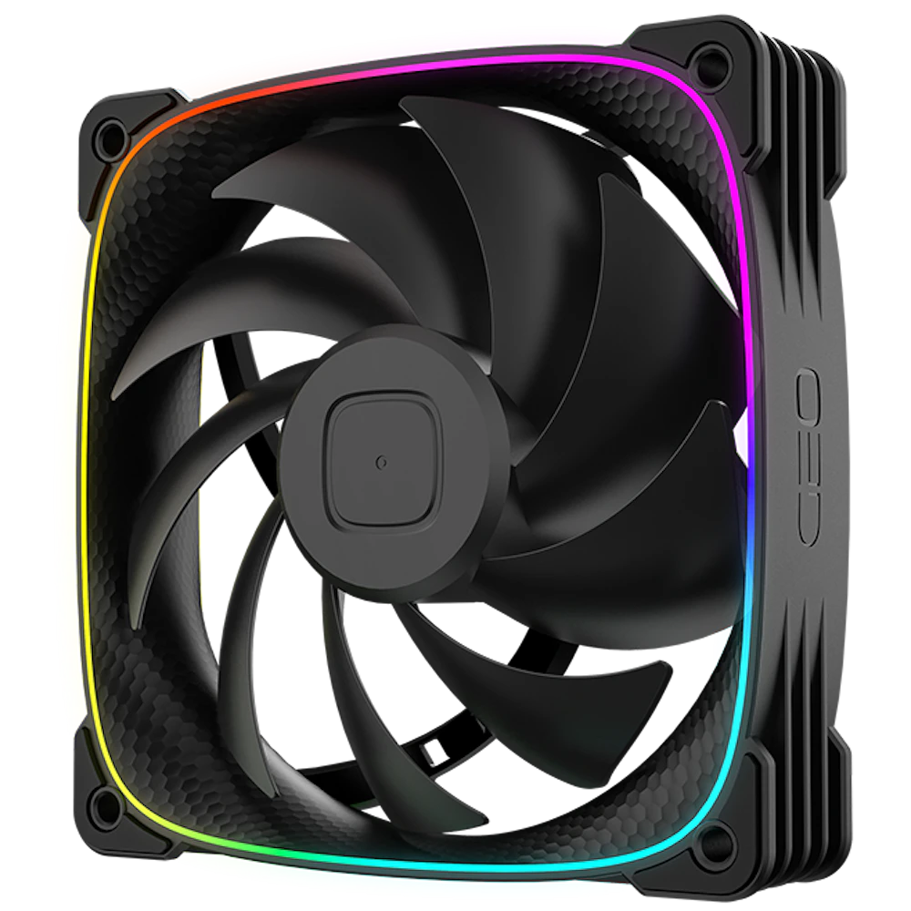 A large main feature product image of Geometric Future Squama 3003 - 120x30mm ARGB Performance PWM Fan (Black)