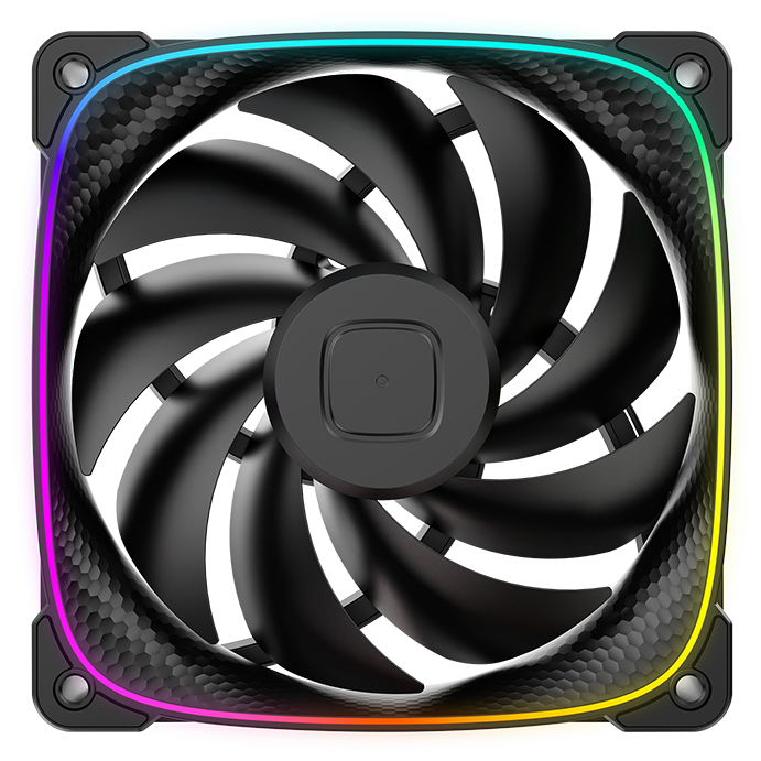 A large main feature product image of Geometric Future Squama 3003 - 120x30mm ARGB Performance PWM Fan (Black)