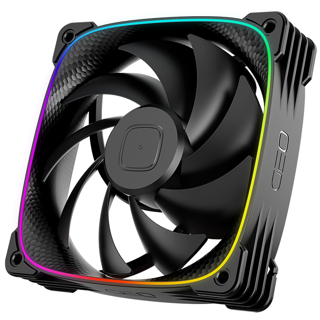 A large main feature product image of Geometric Future Squama 3003 - 120x30mm ARGB Performance PWM Fan (Black)