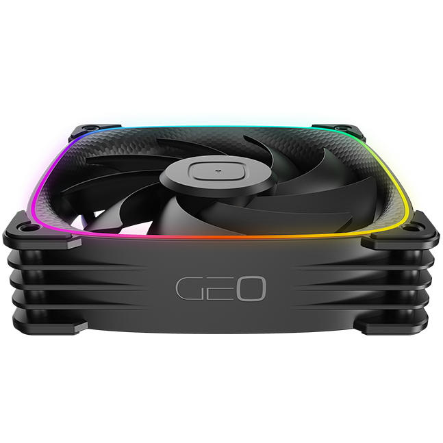 A large main feature product image of Geometric Future Squama 3003 - 120x30mm ARGB Performance PWM Fan (Black)