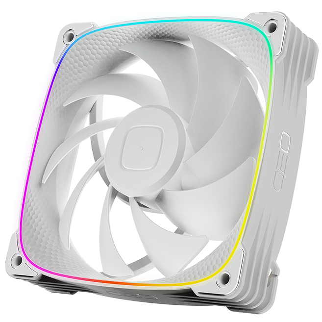 A large main feature product image of Geometric Future Squama 3003 - 120x30mm ARGB Performance PWM Fan (White)