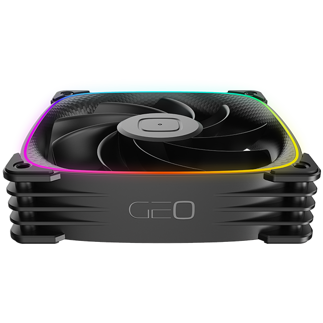 A large main feature product image of Geometric Future Squama 3003 Reverse - 120x30mm ARGB Performance PWM Fan (Black)