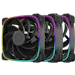 A product image of Geometric Future Squama 3003 Reverse - 120x30mm ARGB Performance PWM Fan 3-Pack (Black)