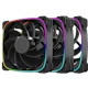 A small tile product image of Geometric Future Squama 3003 Reverse - 120x30mm ARGB Performance PWM Fan 3-Pack (Black)