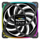 A small tile product image of Geometric Future Squama 3003 Reverse - 120x30mm ARGB Performance PWM Fan 3-Pack (Black)