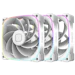 A product image of Geometric Future Squama 3003 Reverse - 120x30mm ARGB Performance PWM Fan 3-Pack (White)