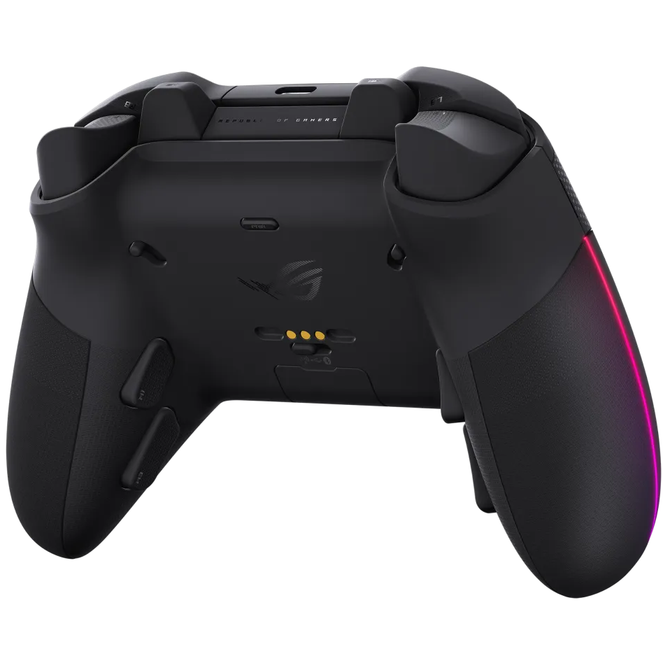 A large main feature product image of ASUS ROG Raikiri II Pro Tri-Mode Wireless PC Controller