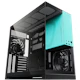 A small tile product image of Geometric Future Model 5 - Mid Tower Glass Case (Black/Azure)
