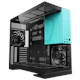 A small tile product image of Geometric Future Model 5 - Mid Tower Glass Case (Black/Azure)