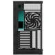 A small tile product image of Geometric Future Model 5 - Mid Tower Glass Case (Black/Azure)
