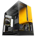 A product image of Geometric Future Model 3 - Micro Tower Glass Case (Black/Yellow)
