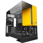 A small tile product image of Geometric Future Model 3 - Micro Tower Glass Case (Black/Yellow)