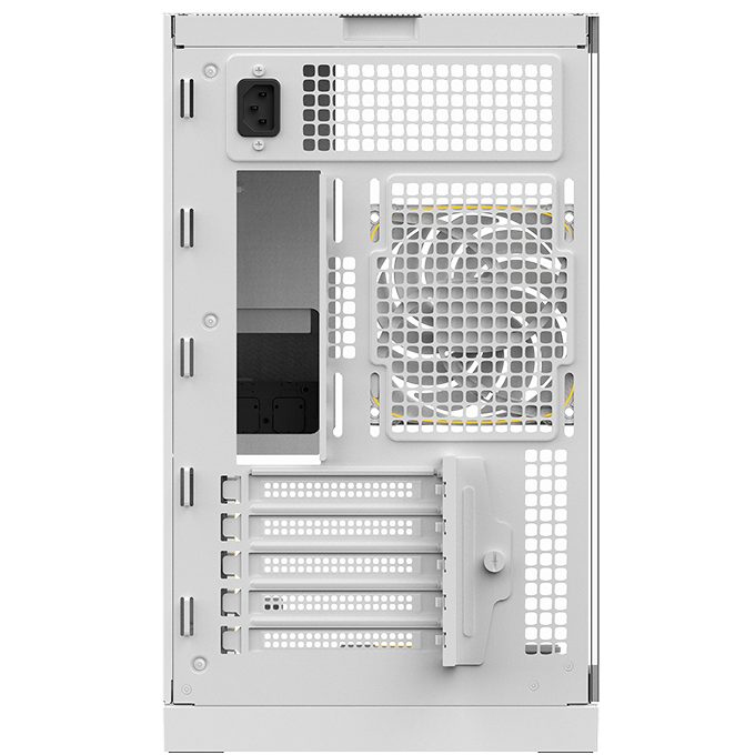 A large main feature product image of Geometric Future Model 3 - Micro Tower Glass Case (White)