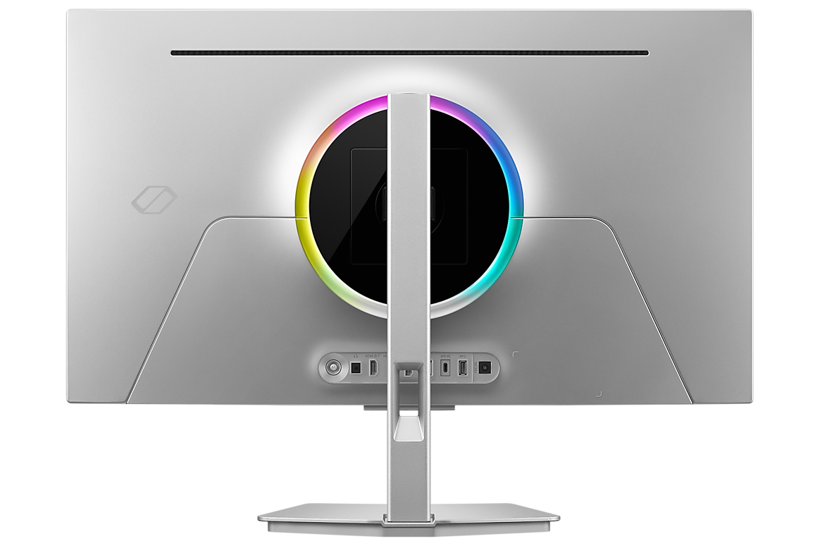 A large main feature product image of Samsung Odyssey OLED G8 G80SH - 32" 4K 240Hz 0.03ms QD-OLED Gaming Monitor