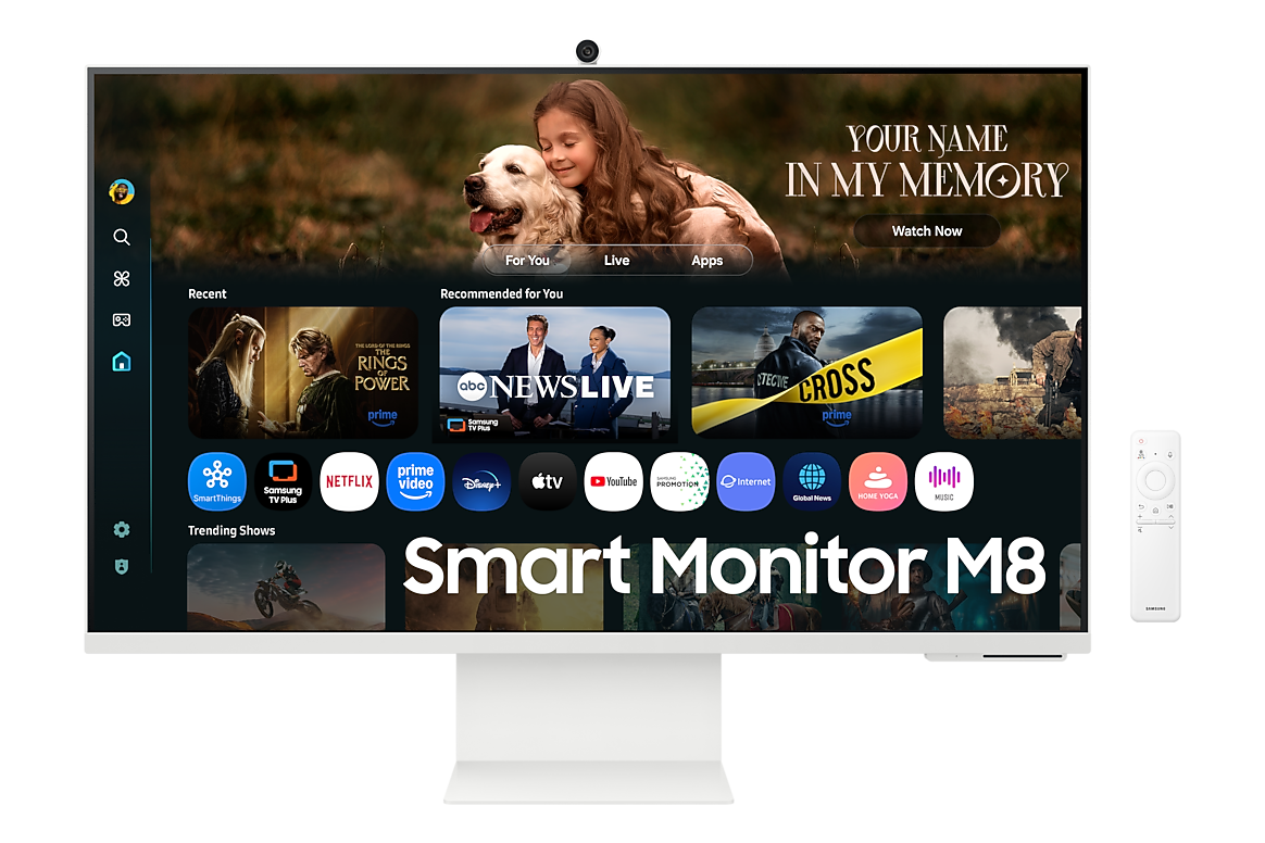 A large main feature product image of Samsung Smart Monitor M8 M80F - 32" 4K 60Hz 4ms VA Smart Monitor