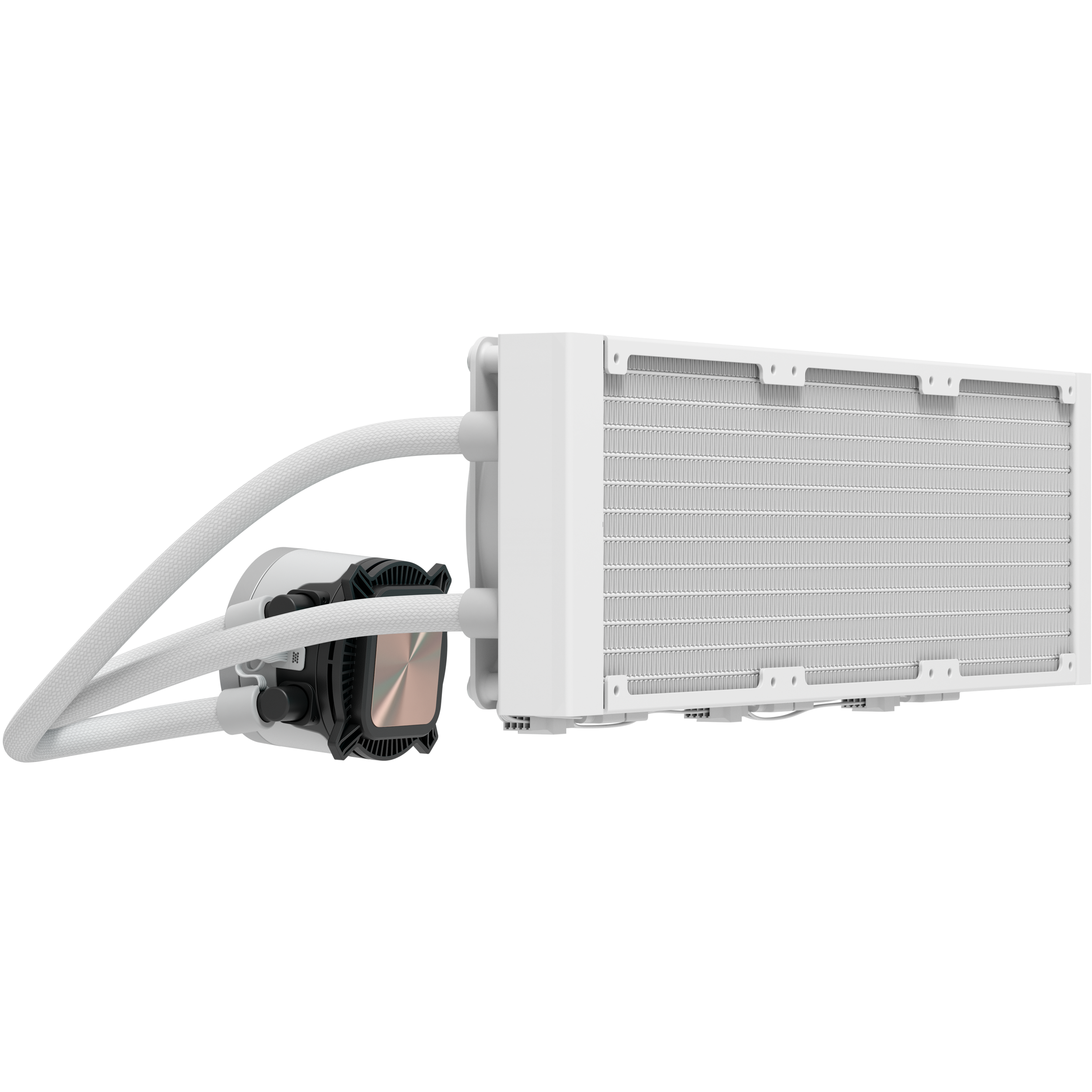 A large main feature product image of Fractal Design Radius 360mm ARGB AIO Liquid CPU Cooler (White)