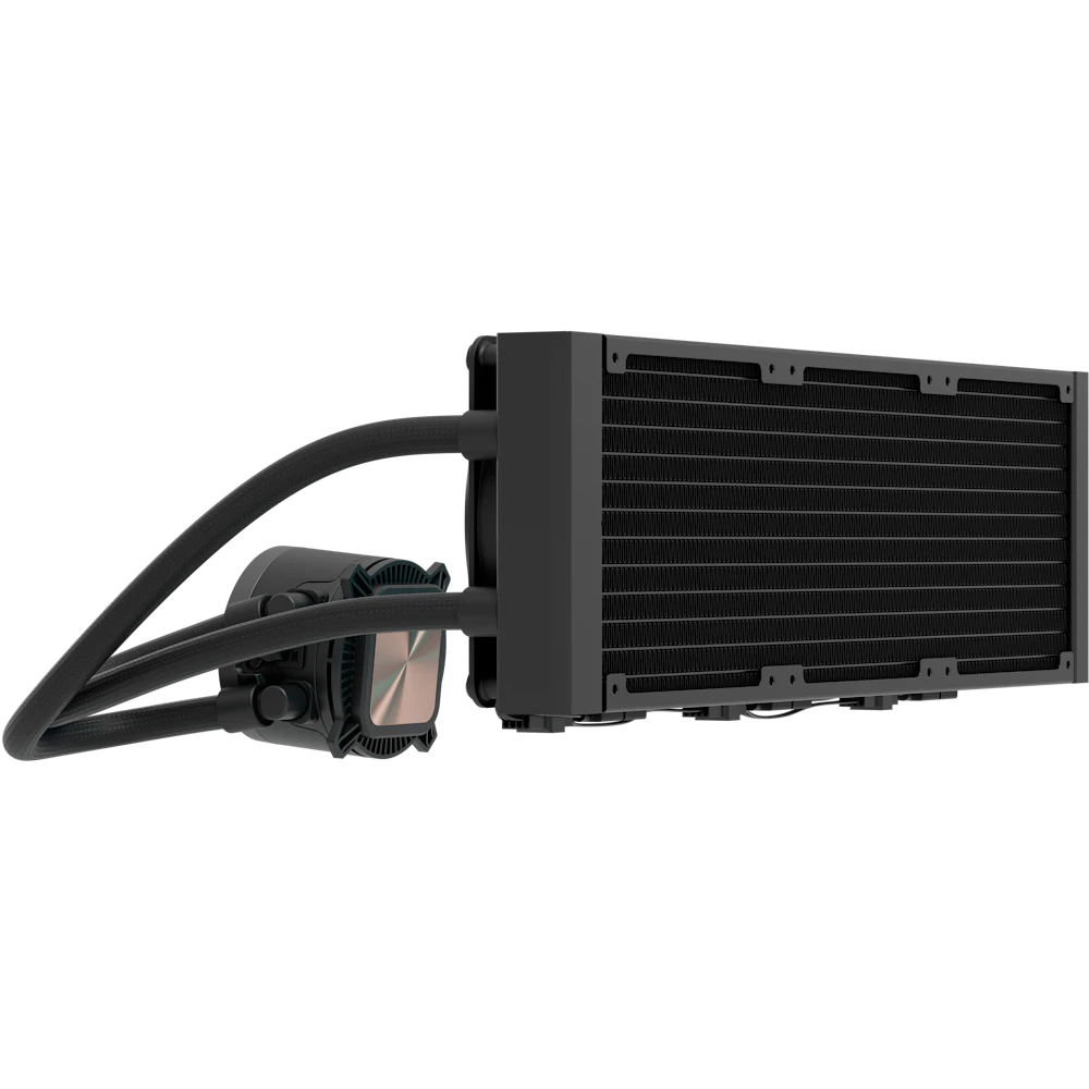 A large main feature product image of Fractal Design Radius 360mm ARGB AIO Liquid CPU Cooler (Black)